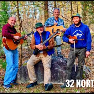 32 North will play at the Oct. 15 Rally for Democracy in Damariscotta. From left are Gary McCue of Warren, Frank Bedell of Wiscasset, John Monterisi of Nobleboro (seasonal) and Logan Sampson of Warren. Courtesy of the band
