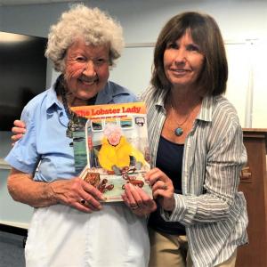 Author Barbara Walsh and “The Lobster Lady,” Virginia Oliver. Courtesy photo