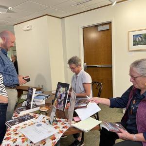Laurie Chandler, left, and Claire Ackroyd sign books in Presque Isle. Courtesy photo