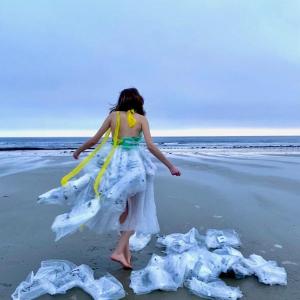2021 award winner Hannah Sloane’s “A Dress Made From Waste.” Courtesy of Kat Child