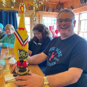 Wing warrior of the day "Super Dave" Warford, winner of both Judges and People's Choice Award. Jen Mitchell photo