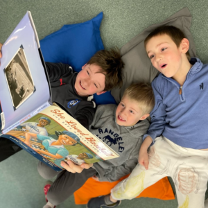 CTL students read with their reading buddies during last week's African American Read In. Courtesy of CTL
