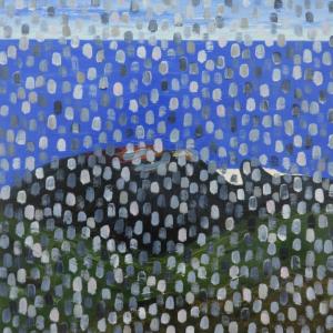 Boothbay Harbor artist John M.T. Seitzer’s “Sea and Shore” is among the work in the new show at River Arts of Damariscotta. Courtesy of the venue John M.T. Seitzer