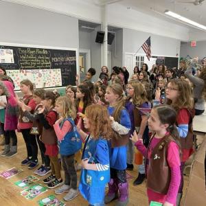 The Saco Bay cookie rally. Courtesy of Girls Scouts of Maine