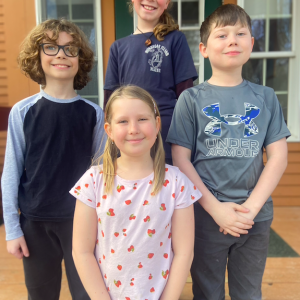 CTL third and fourth graders take a clean sweep of the Poetry Society of Virginia's third and fourth grade division. Pictured, from left, Charlie Record, Norah Ballard, Roy Journagan and Keegan Cotta. Courtesy of CTL