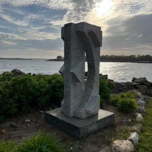 Bill Royall’s sculpture “Transitions,” at Bluebird Ocean Point Inn. Patricia Royall photo
