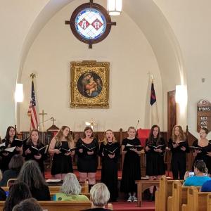 BRHS Seahawk Singers perform the Spring Concert May 30 at Southport Methodist Church. CANDI JONETH/Boothbay Register