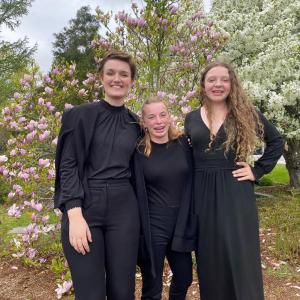 All-State Chorus members, from left, Grace Campbell, Hannah Hills and Suzannah Edwards. STEVE EDWARDS/Boothbay Register