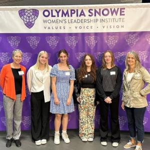 Pictured from left are: Vickie Seeger (OL Advisor), Lily Nein, Anna Gosselin, Alyssa Hyson, Maddie Orchard, and Danielle Betts (OL Advisor). Courtesy photo