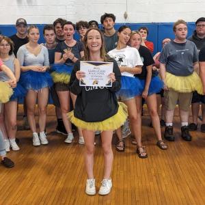 2023 Rock, Paper, Scissors Champion Meghan Leeman at BRHS senior field day. CANDI JONETH/Boothbay Register