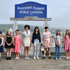 Participants in the Boothbay’s Got Talent competition are, from left, Sheyenne Upham, Lydia Mitchell, Violet Baldwin, Adeline Inman, Imij Armstead, Gigi Blake, Ireland Teele, Kayla Watts, Enilea Burns, Grace Thorton. Emily Mirabile photo