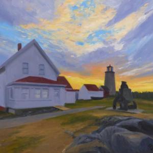 Kevin Beers’ “Sunset, Lighthouse Hill,” 18 x 24.