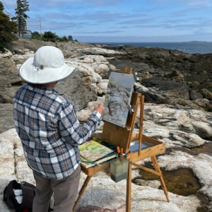Lincoln County provided a great deal of inspiration for plein air artists whose work is now available at the Maine Art Gallery in Wiscasset. Courtesy of the gallery