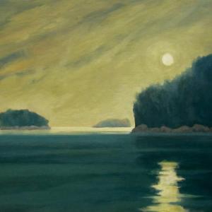 “Tranquility on the Coast of Maine” by Sally Loughridge in the new show at Pemaquid Art Gallery, Courtesy of the venue