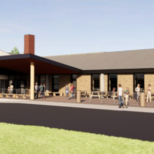 A digital representation of proposed design plans for BRES updates, shown at the May 30 BEC meeting. Image from Lavallee Brensinger Architects