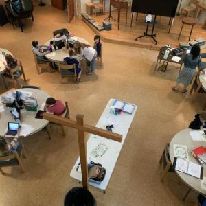 Twenty-two Boothbay Region Elementary School fourth graders are completing their studies this spring at St. Columba’s Episcopal Church on Emery Lane. BILL PEARSON/Boothbay Register