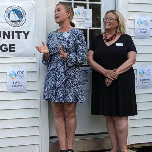 Julie Roberts, president of Boothbay Harbor Region Chamber of Commerce, left, and CRC Operations Director and State Rep. Holly Stover. CANDI JONETH/Boothbay Register
