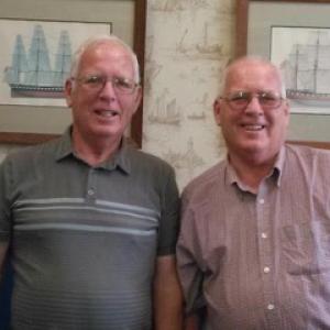 Dwight (left) and Dwayne Lewis, a.k.a. the Bridge Tenders, will speak at the Historical Society July 13 about the Lewis Family years as the tenders of Southport Bridge. Courtesy of Judy Eastwood