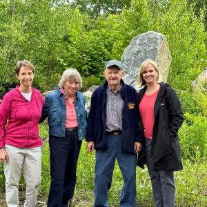 The Giles family, from left, Liz Giles-Brown, June Giles, Elbridge Giles, and Jen Dionne. Courtesy photo