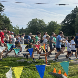 Runners and walkers at the start of the Rock the Boat 5K. Courtesy of Holly Lunt Houston