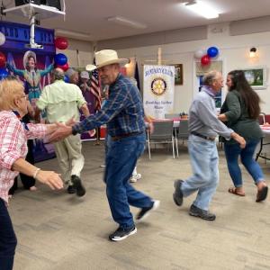 Square dancing at the Rotary clubhouse on Aug. 24. Courtesy photo