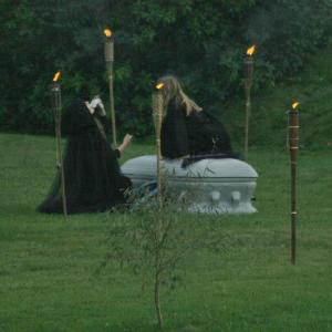 Spooky scene captured from a ghost train past at Boothbay Railway Village. File photo