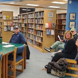Boothbay Harbor resident Jane Wallace speaks to the CSD Board of Trustees at their Nov. 8 meeting. FRITZ FREUDENBERGER/Boothbay Register