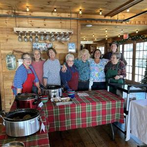 Community Lunch is hosted every week by a different business, group, or organization Open Restaurants, Garden’s Aglow