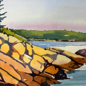 Lydia Kaeyer’s “Rocky Coast of Maine” is among the art selections in the River Arts “Celebration” show. Courtesy of the gallery