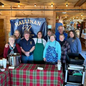 The Monday, Nov. 20 Community Lunch crew. From left, Kris Ward, Nancy Van Dyke, Richard Hallinan, Lisa Hallinan, Betty Jeanne Maddocks, Tancy Mitchell, Jackie Dunn-Helinski, Bobby Boyd, Paula Reny Warford Jen Mitchell photo