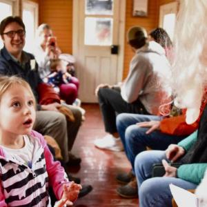 Meeting Santa on the train. Bob Crink photo