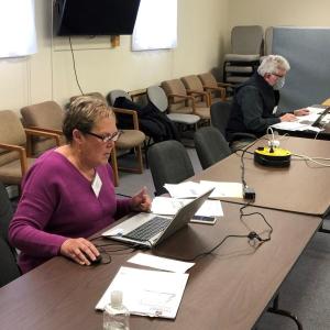 IRS-certified volunteer tax preparers at a Midcoast CA$H free tax preparation site. Courtesy photo
