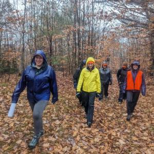 Hearty Roots staff and board saunter in the company of trees. Courtesy photo