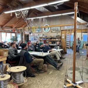 The Rigging Seminar at Maine Marine Rigging on Jan. 5 was sold out. Attendees came from as far away as Buzzards Bay, Massachusetts, and as near as Boothbay. JENNY BENNETT/Boothbay Register