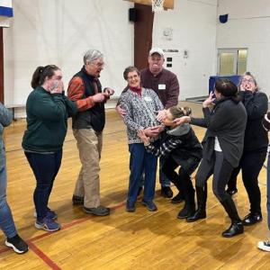 One of the “Awkward Family Photos” Icebreakers. Courtesy of BRYMCA