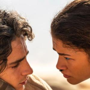 Timothée Chalamet and Zendaya star in “Dune: Part Two” playing another week at Harbor Theater! Courtesy of the venue