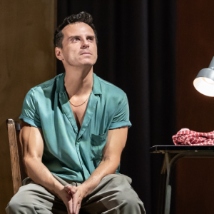 Andrew Scott in a scene from his National Theater Live solo show, “Vanya,” screening March 21 and 22 at Lincoln Theater. Courtesy of National Theater Live