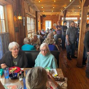 A packed restaurant for the March 4 Community Lunch. Jennie Mitchell photo