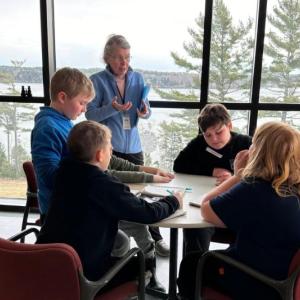 BRES students at Bigelow Laboratory on April 10. Courtesy of Lenore Imhof, Boothbay Region Elementary School