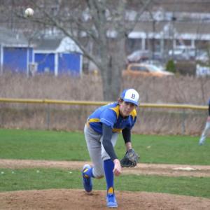 Finn Harkins throws a pitch in the team’s first game of the 2023 season. File photo