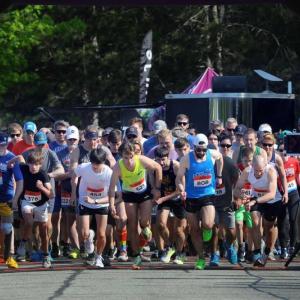 The starting line from a previous Miles for Mills race. Courtesy of the Travis Mills Foundation