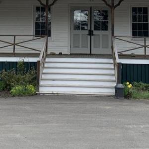 One sculpture and perhaps a second may be placed in the Southport town hall’s flower garden later this month. BILL PEARSON/Boothbay Register