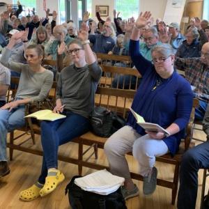 On May 17, Edgecomb voters approved all but two of the 66 warrant articles during the annual town meeting. BILL PEARSON/Boothbay Register