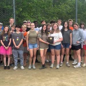 The 2024 Boothbay Region Middle School track team. Courtesy of Zach Gray