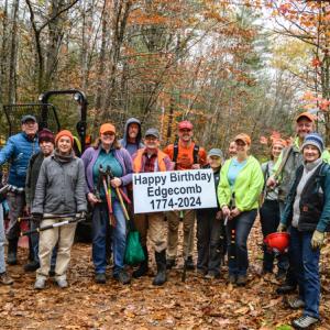 Schmid Preserve 2023 fall clean-up crew. Photo by Cameron Yee Photography