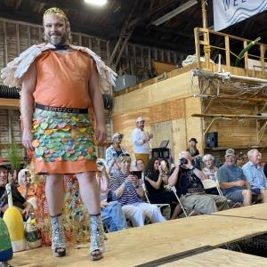 Earl Brewer wins the Judge’s Choice Award and the People’s First Runner-Up for his sea god-inspired look. ISABELLE CURTIS/Boothbay Register