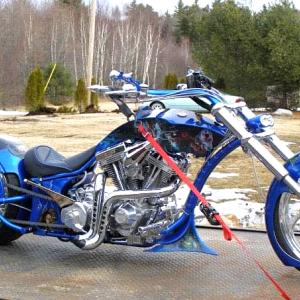 Custom built in 2008 by Michael Benner, owner of Edgecomb’s Twisted Iron Customs, “Athena” is representative of the 2024 OBD Williams-Fossett Vintage Car Show special outreach to the Lincoln County motorcycle community. Courtesy of Jeff Friedman