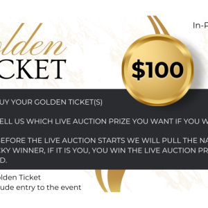 Veggies to Table’s Golden Ticket for the auction. Courtesy photo