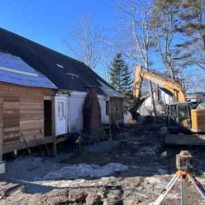 Off-season renovation work at Linekin Bay Resort. Courtesy of Erin Stodder
