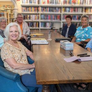 From left, Joanne Hammond, Jane Homer, Glenn “Sam” Stevens, Michael Pollard, Roberta Matchett, Meridith Watts and Lee Hammon. CANDI JONETH/Boothbay Register